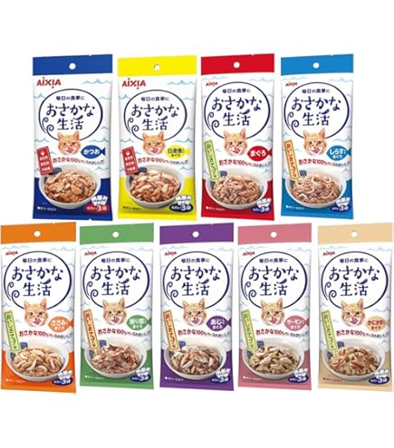 アイシア　おさかな生活　バラエティ9種×60g×3P入×各4の合計36個 アイシア おさかな生活 バラエティ9種×60g×3P入×各4の合計36個